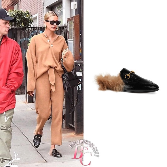 Gucci (Rare!) Fur Glossy Leather Mules - Picture 2 of 8